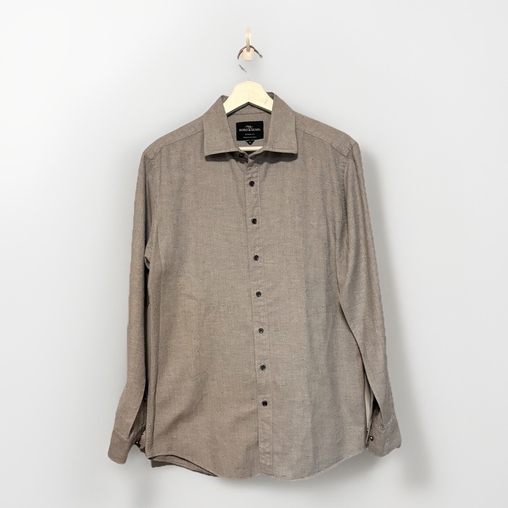 Rodd & Gunn Sports Fit Woven Shirt Italy Cotton Blend Gray Men's‎ Medium